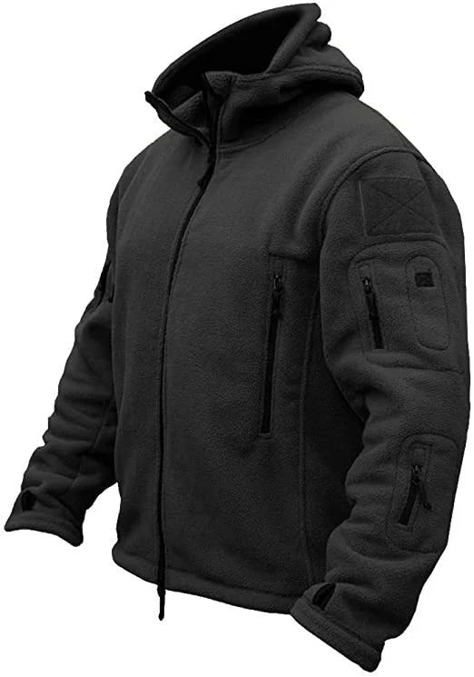 Men's Hooded Fleece Jacket | Lightweight Multi-Pocket Outdoor Layer 4