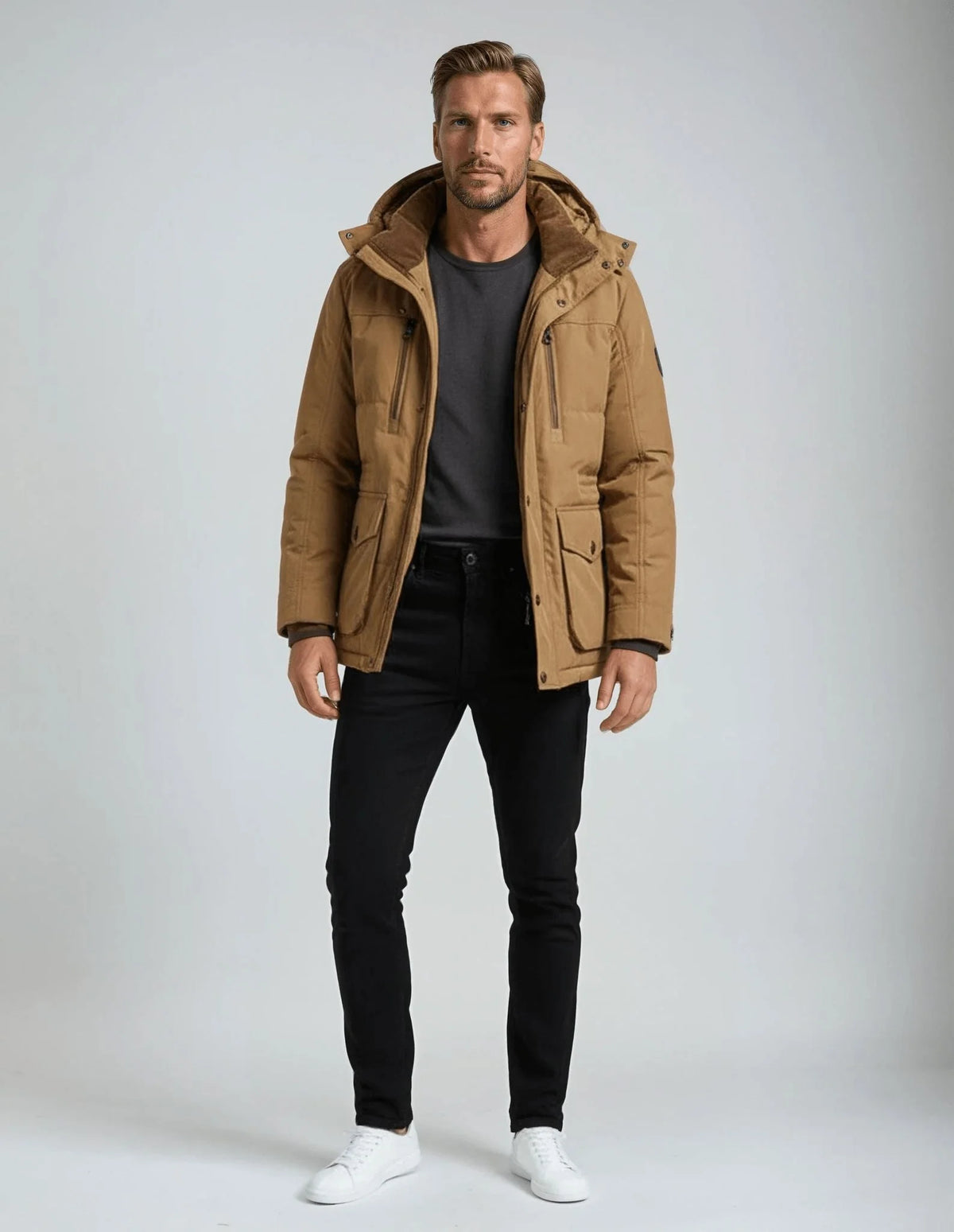 Men's Insulated Hooded Jacket | Warm Men's Winter Coat for Outdoor Use 4