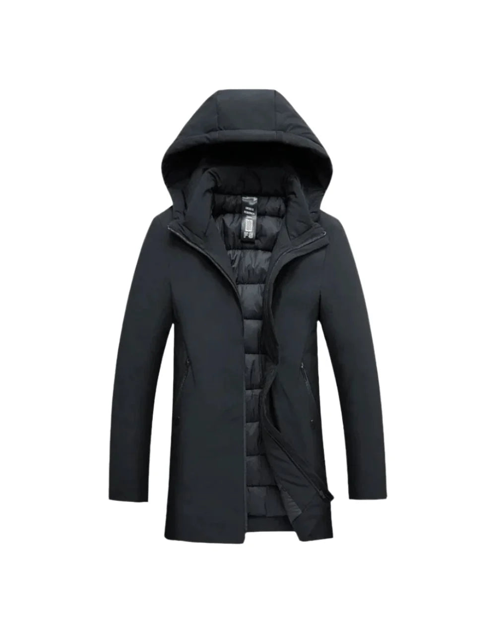 Men's Insulated Hooded Parka | Long Warm Winter Coat 0