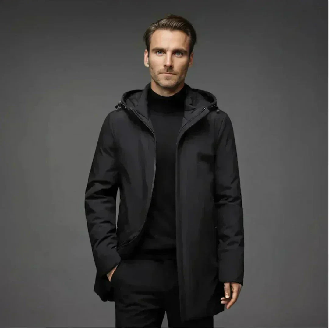 Men's Insulated Hooded Parka | Long Warm Winter Coat 1