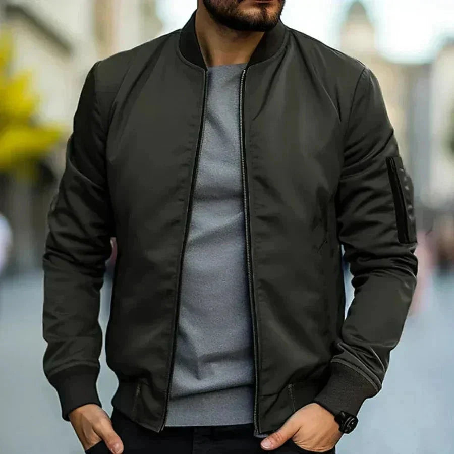 Men's Lightweight Bomber Jacket | Sporty Zip-Up Layer 2