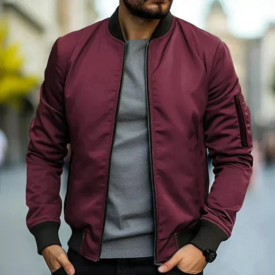 Men's Lightweight Bomber Jacket | Sporty Zip-Up Layer 3