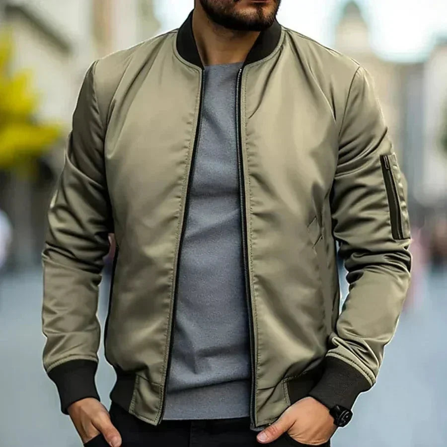 Men's Lightweight Bomber Jacket | Sporty Zip-Up Layer 4