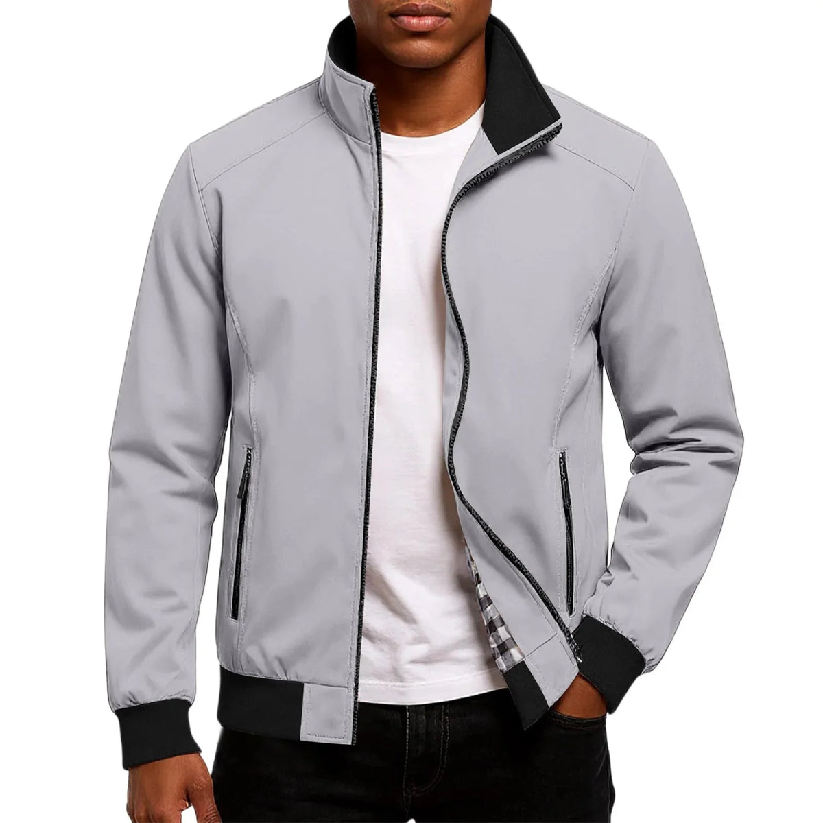 Men's Lightweight Bomber Jacket | Stand-Collar Casual Layer 2