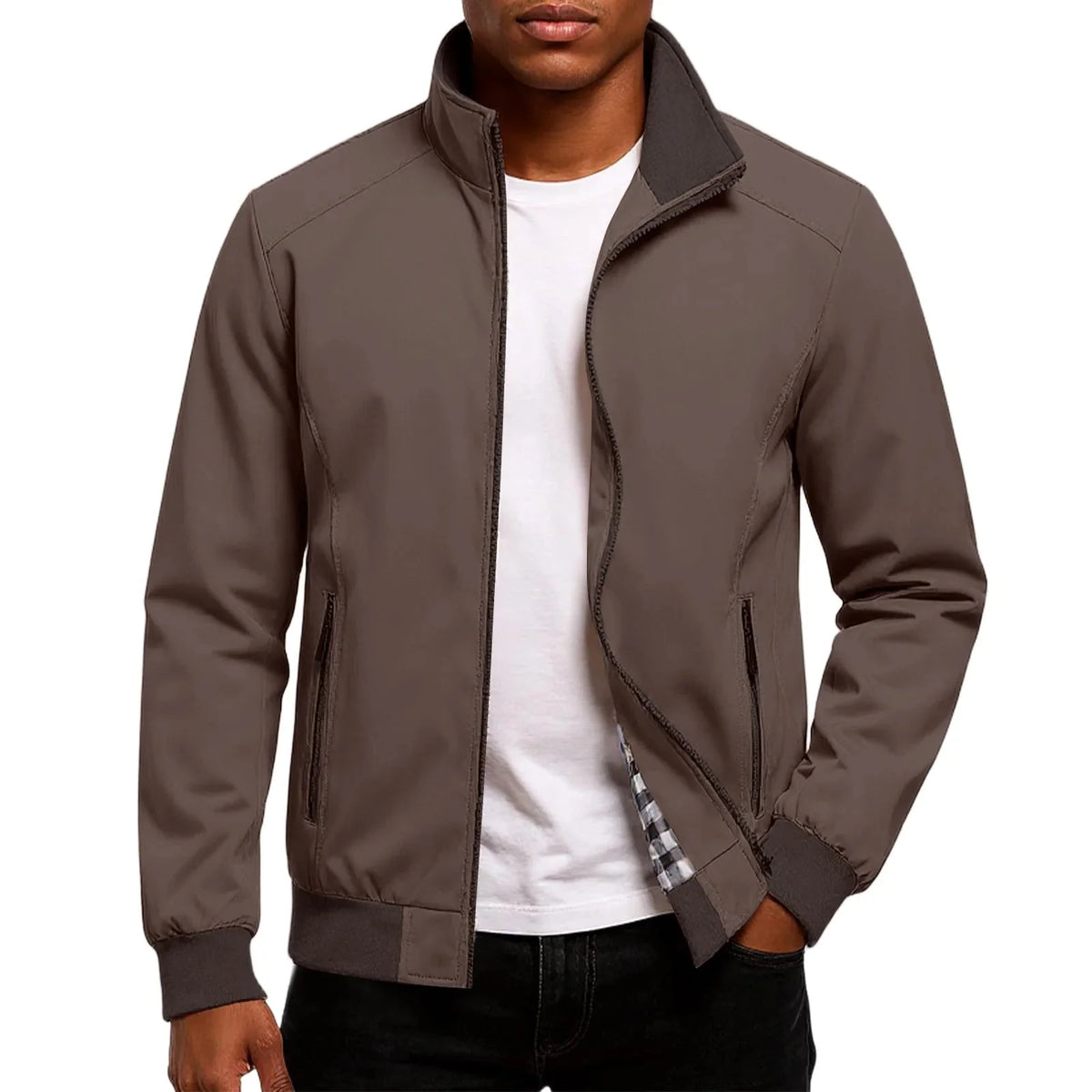Men's Lightweight Bomber Jacket | Stand-Collar Casual Layer 3