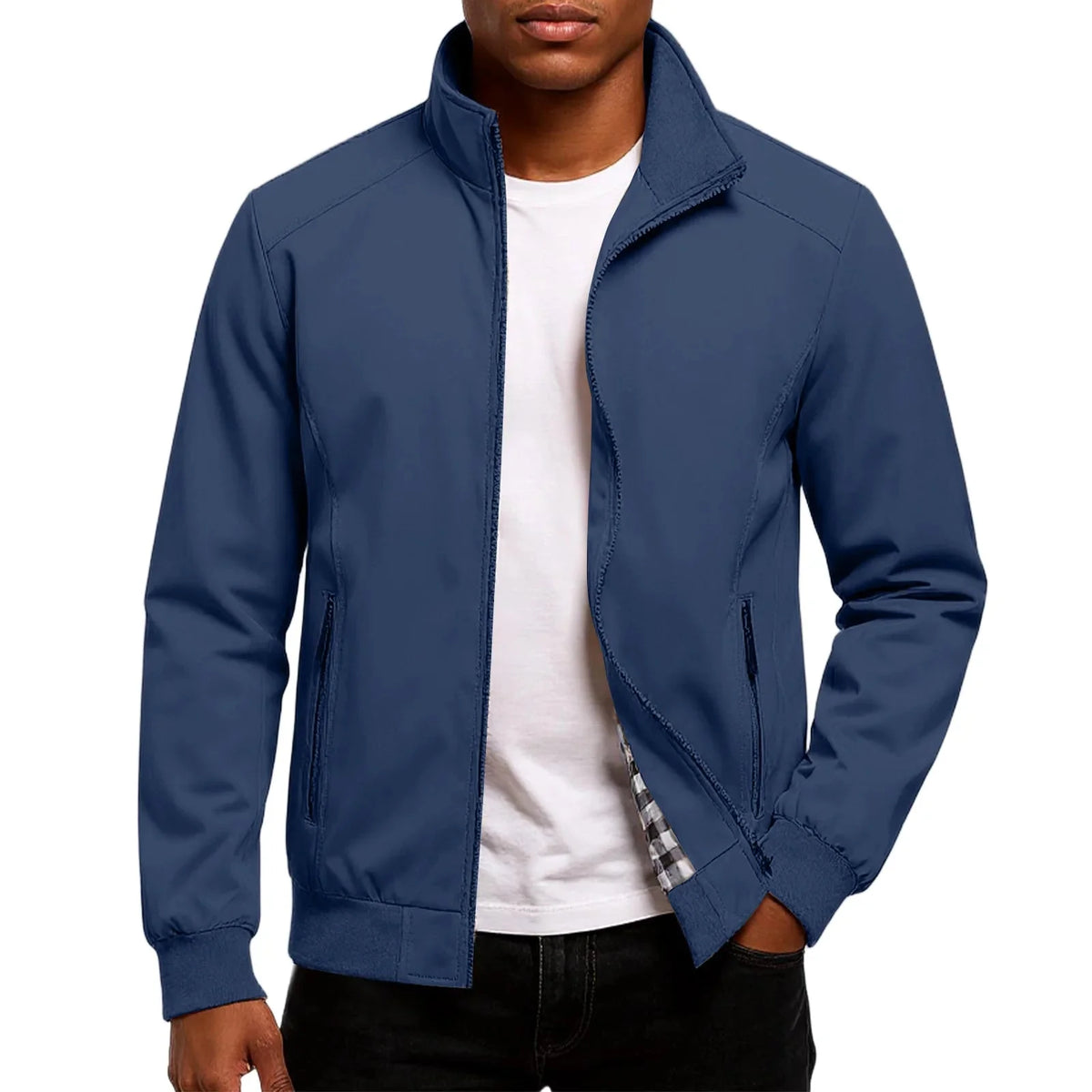 Men's Lightweight Bomber Jacket | Stand-Collar Casual Layer 4