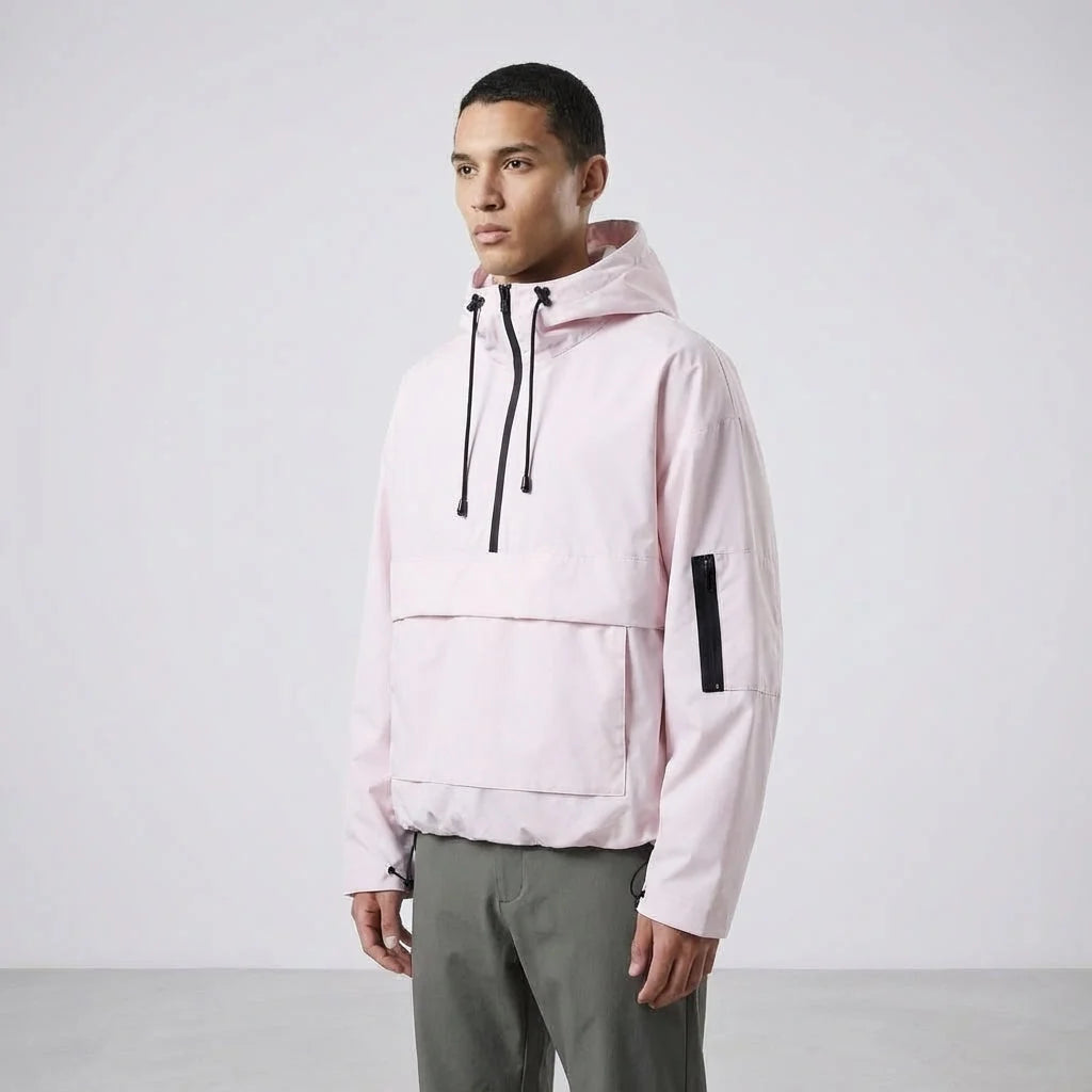 Men's Lightweight Hooded Anorak Jacket | Water-Repellent Men's Coat 2