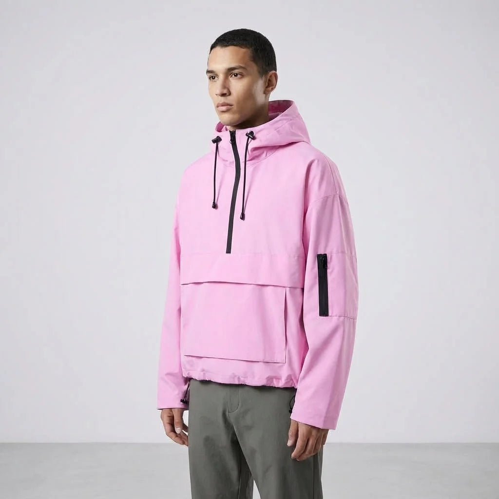 Men's Lightweight Hooded Anorak Jacket | Water-Repellent Men's Coat 3