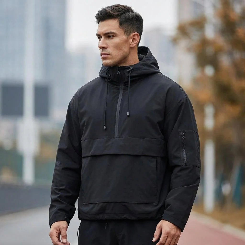 Men's Lightweight Hooded Anorak Jacket | Water-Repellent Men's Coat 5