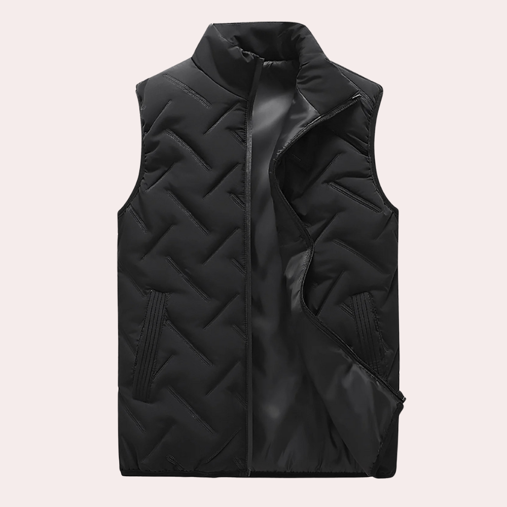 Men's Lightweight Padded Vest with Front Zipper 0