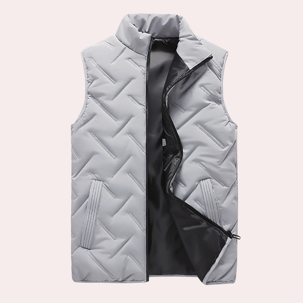 Men's Lightweight Padded Vest with Front Zipper 3