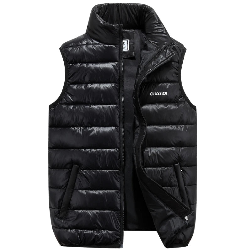 Men's Lightweight Quilted Vest | Sleeveless Padded Jacket with Front Zipper 2