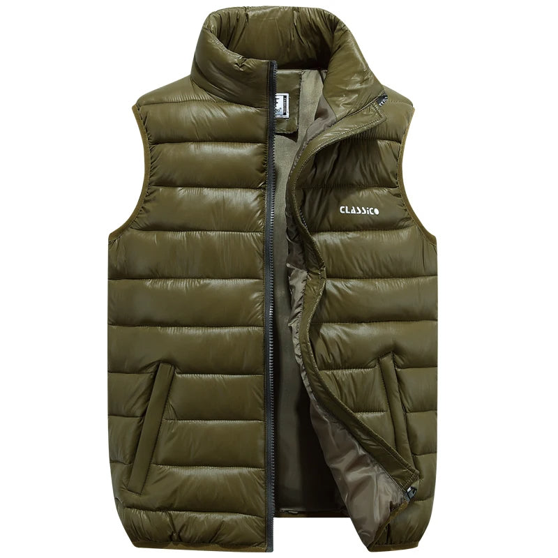 Men's Lightweight Quilted Vest | Sleeveless Padded Jacket with Front Zipper 3