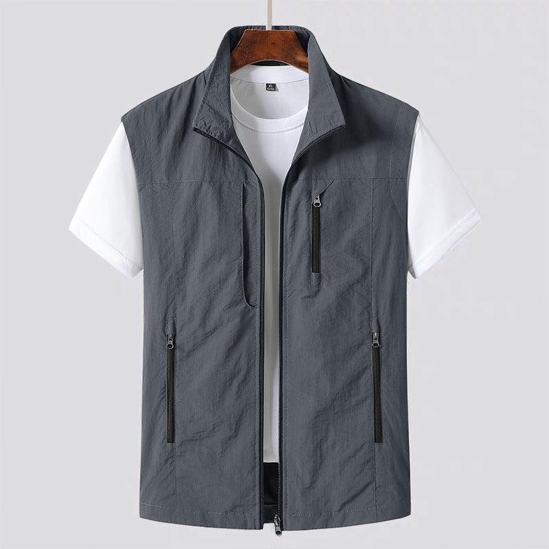 Men's Lightweight Vest with Front Zipper | Practical Casual Layering 1