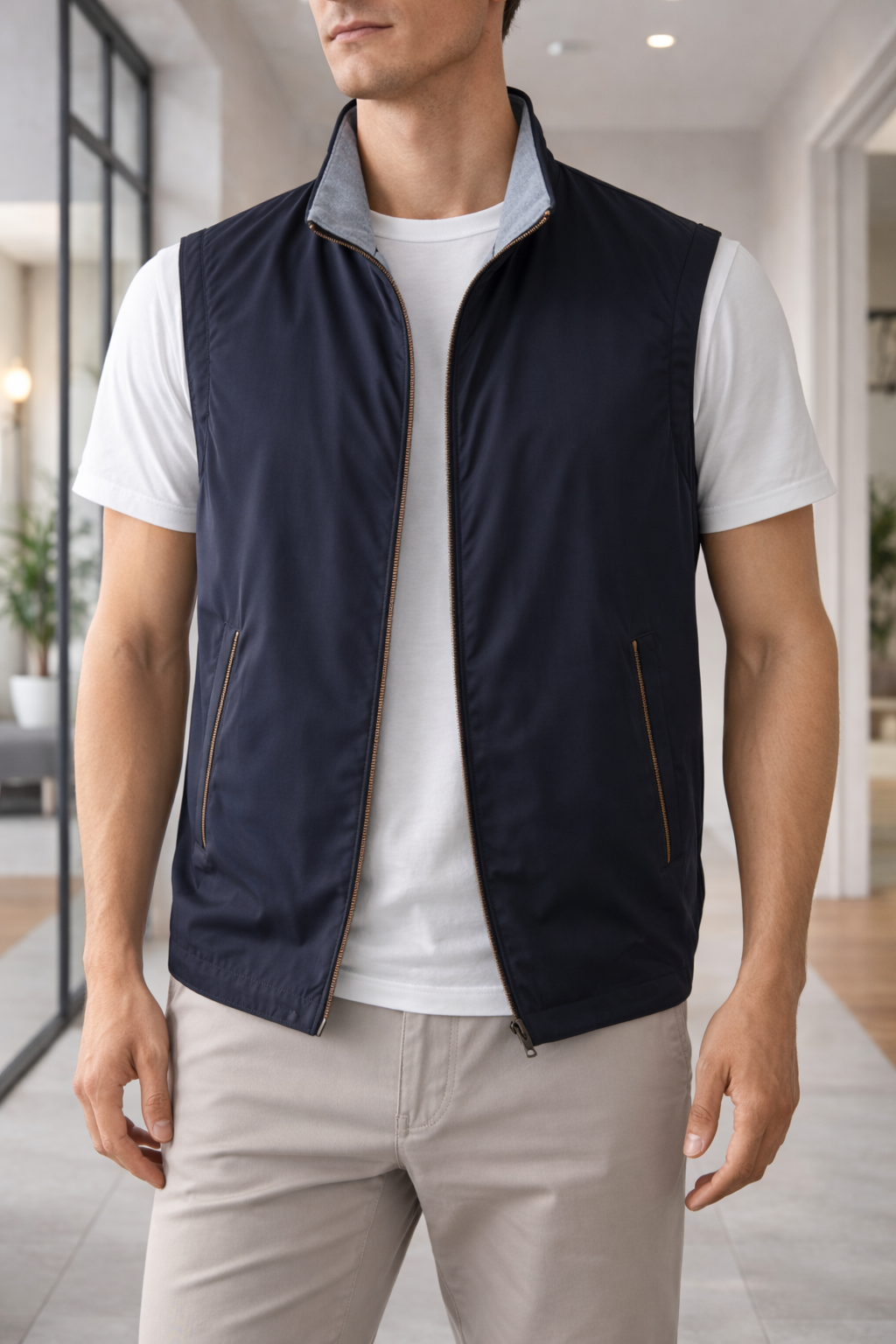 Men's Lightweight Zippered Vest | Casual Layering Essential 1