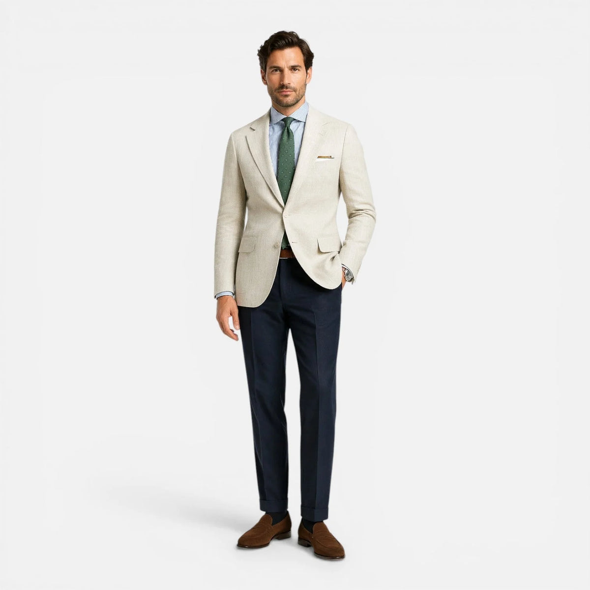 Men's Linen Blazer Jacket | Slim Fit Lightweight Casual Blazer 2