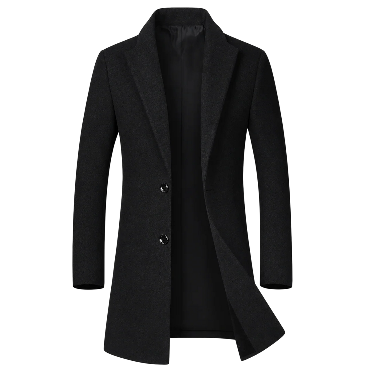 Men's Mid-Length Tweed Overcoat | Straight-Cut Tailored Layer 0
