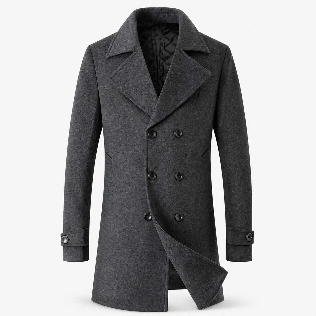 Men's Overcoat | Double-Breasted Tweed Coat for Smart Casual Wear 0