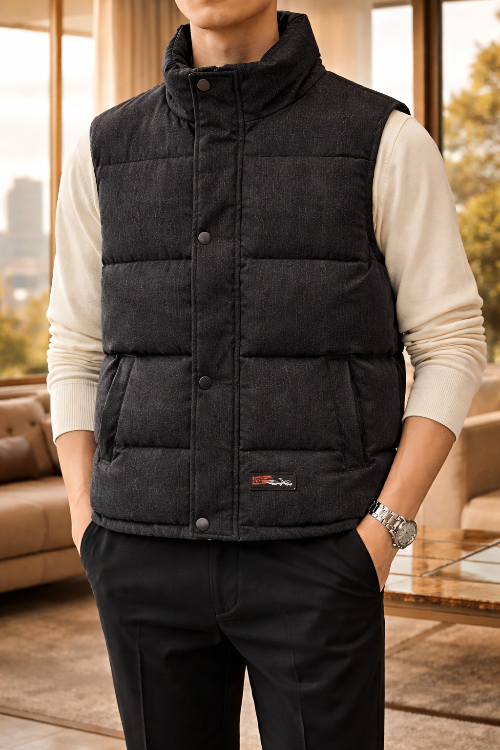 Men's Padded Vest | Lightweight Sleeveless Insulated Layer 0