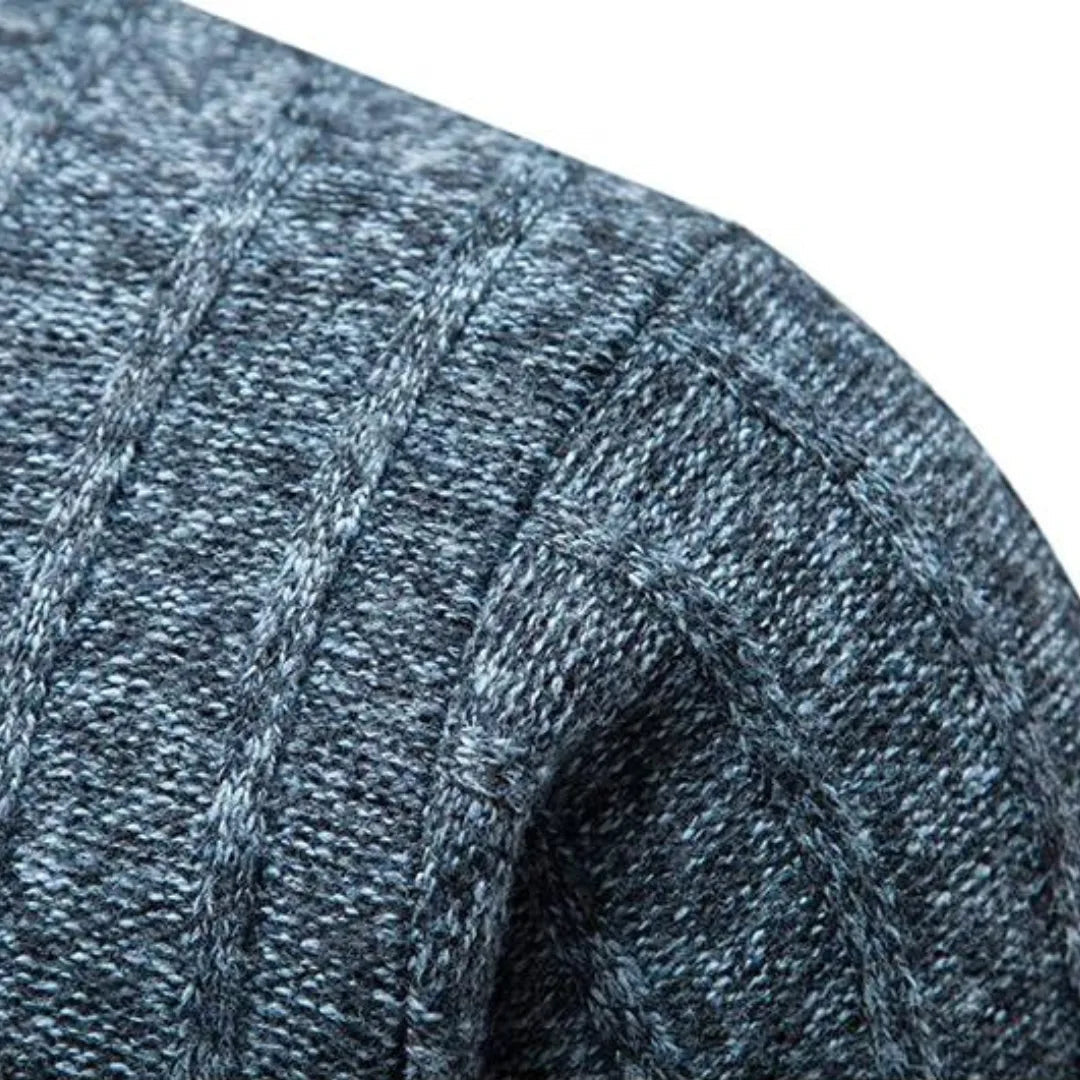 Men's Quarter Zip Sweater | Soft Ribbed Knit Casual Layering 4