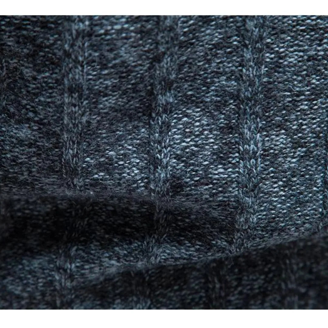 Men's Quarter Zip Sweater | Soft Ribbed Knit Casual Layering 5
