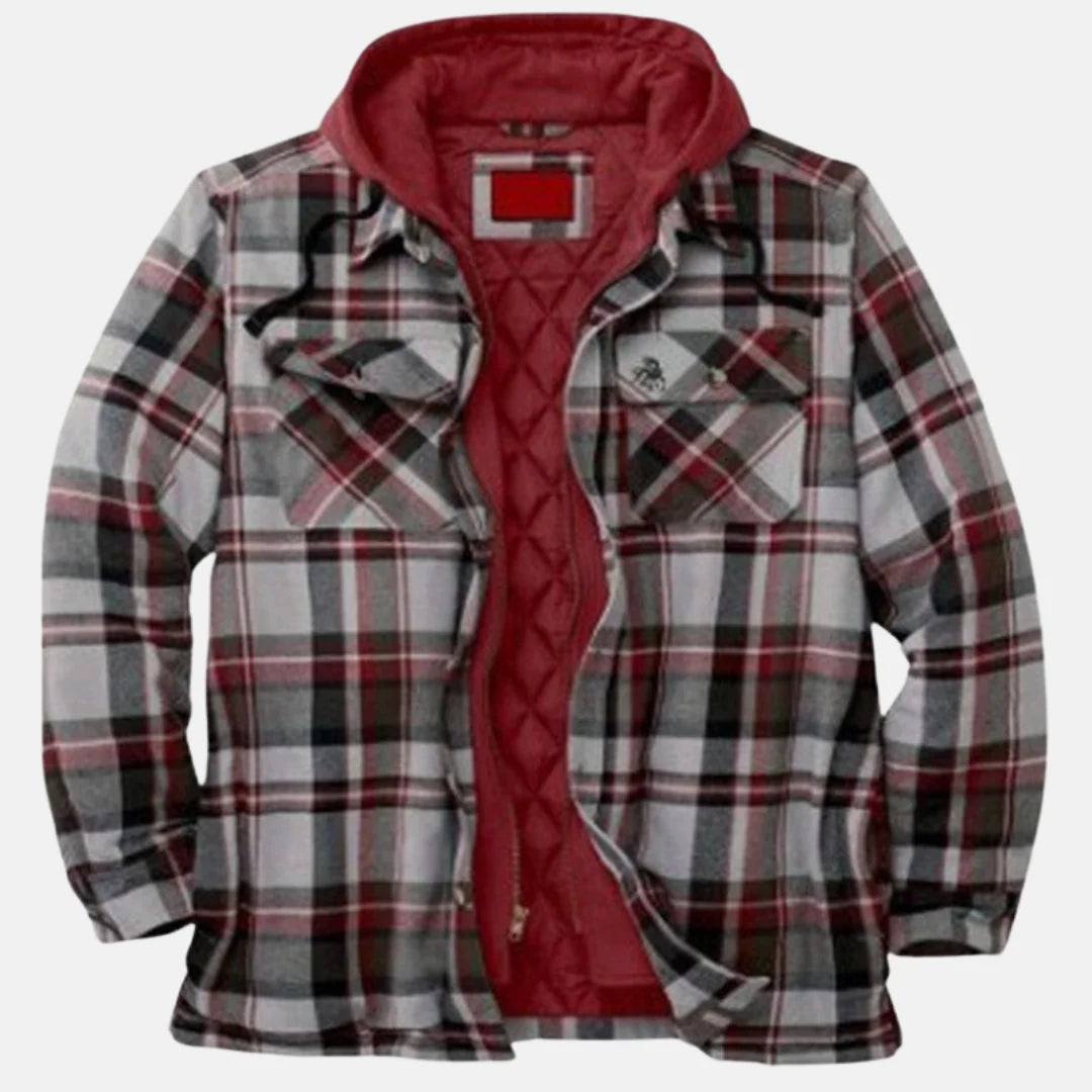 Men's Quilted Hooded Jacket | Warm Winter Layered Coat 1