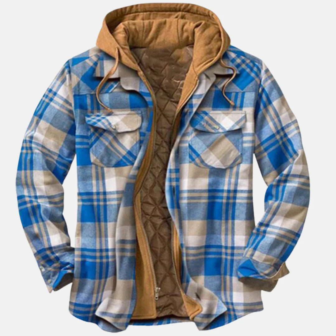 Men's Quilted Hooded Jacket | Warm Winter Layered Coat 6