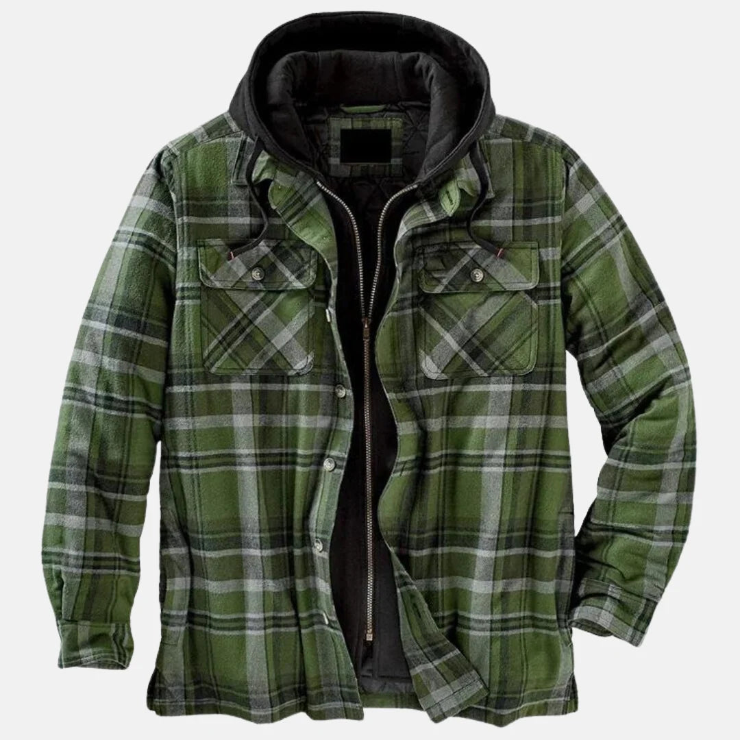 Men's Quilted Hooded Jacket | Warm Winter Layered Coat 7