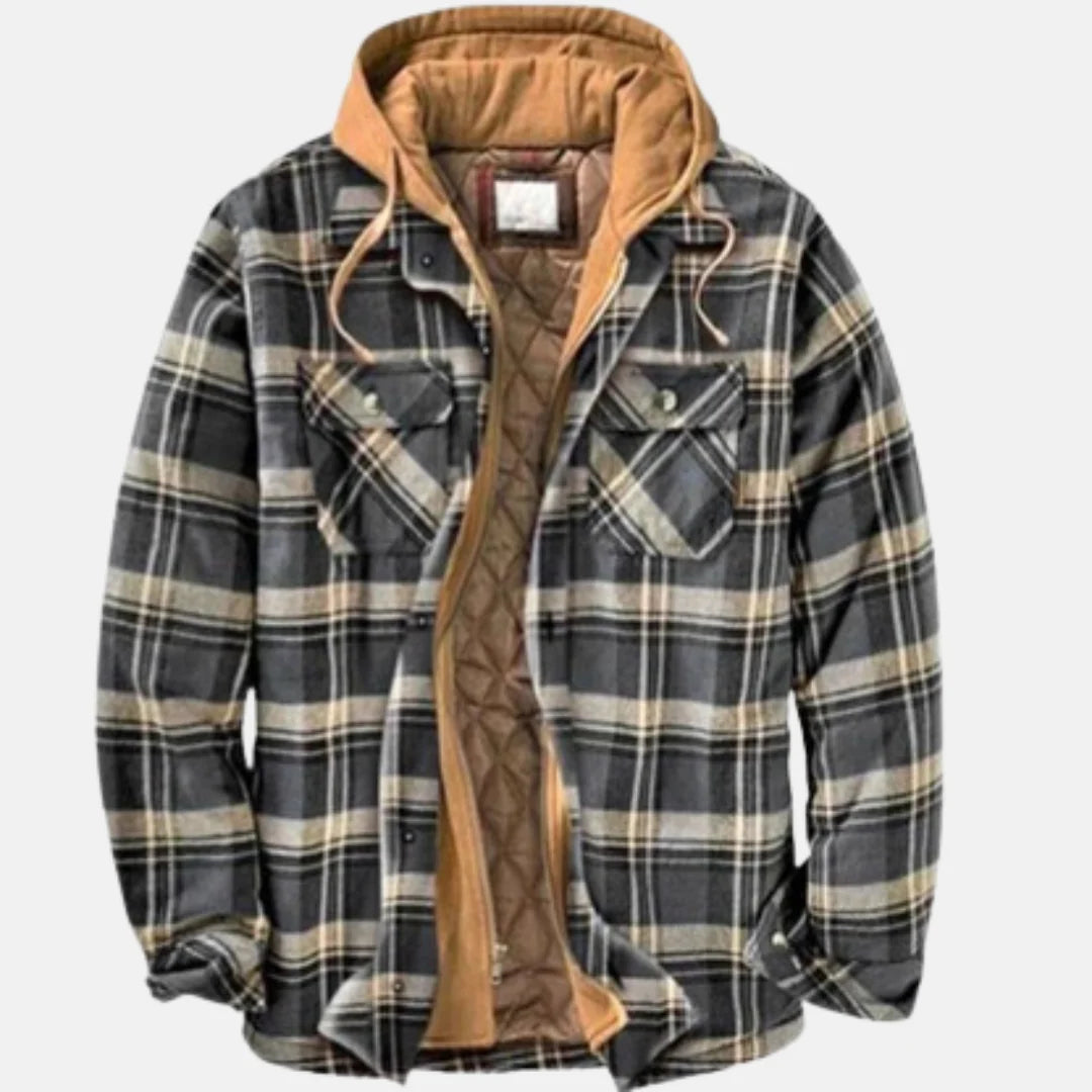 Men's Quilted Hooded Jacket | Warm Winter Layered Coat 9