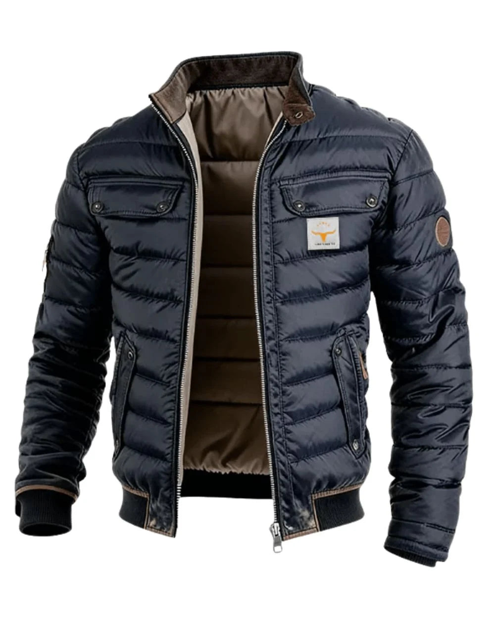 Men's Quilted Jacket | Lightweight Slim Fit Warm Layer 1