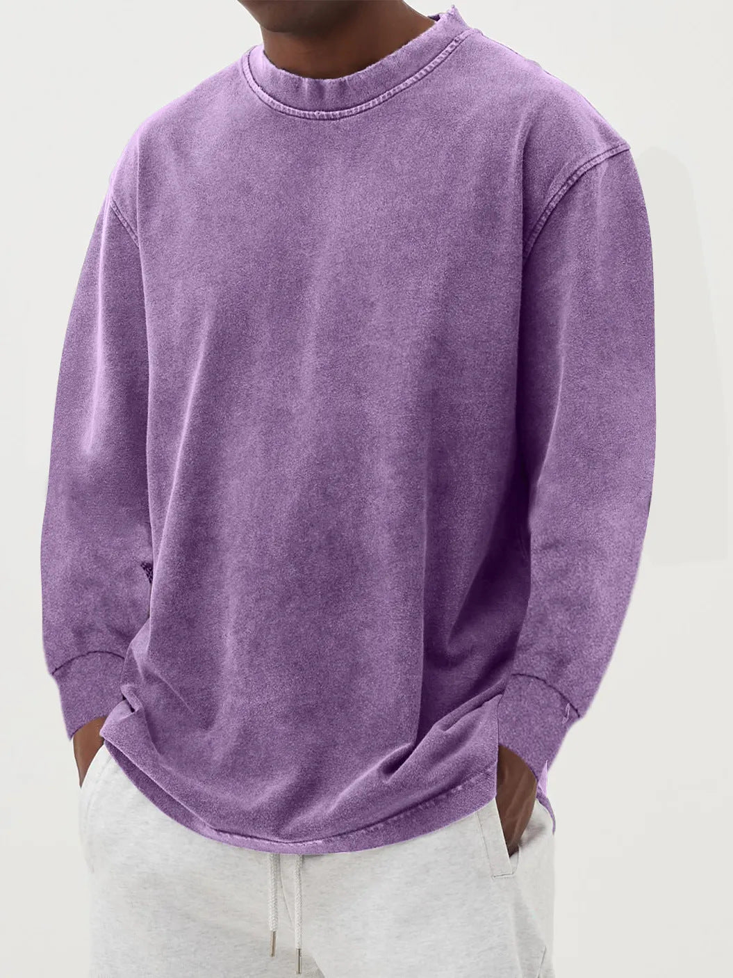 Men's Relaxed Fit Knitted Sweater with Round Neck 5