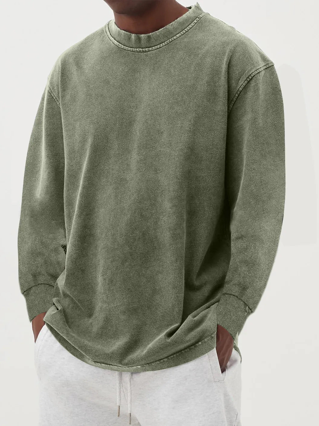 Men's Relaxed Fit Knitted Sweater with Round Neck 6