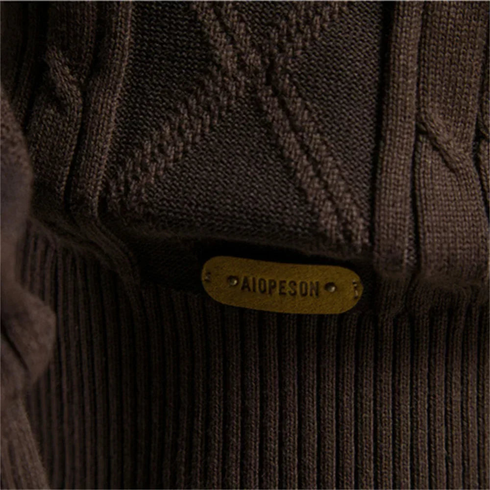 Men's Shawl Collar Cardigan | Cable Knit Button Sweater 8