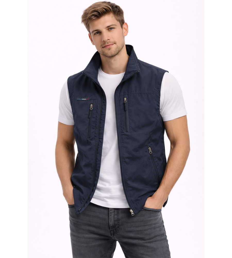Men's Sleeveless Body Warmer | Lightweight Zipper Vest with Stand Collar 5