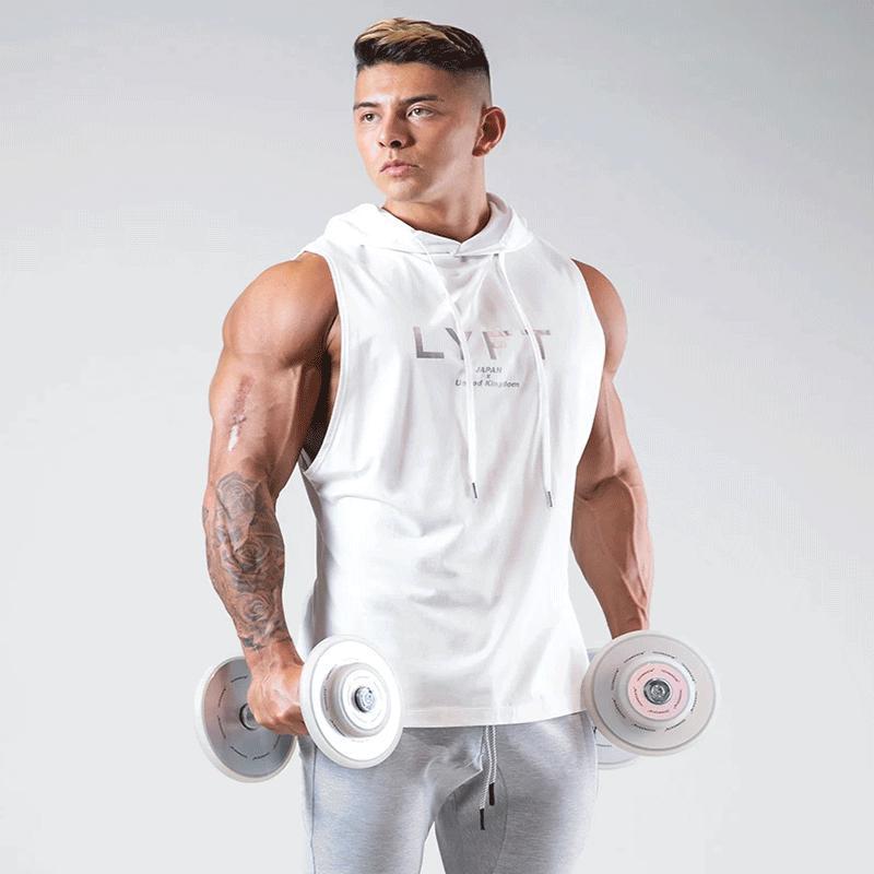 Men's Sleeveless Training Vest | Loose Fit Hooded Workout Top 3