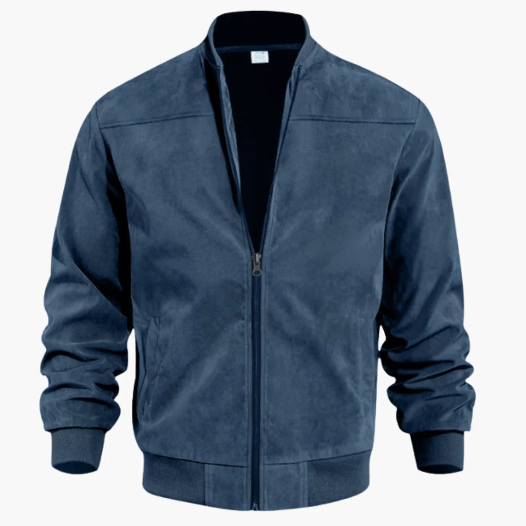 Men's Suede Bomber Jacket | Casual Zip-Up Layer for Everyday Wear 6