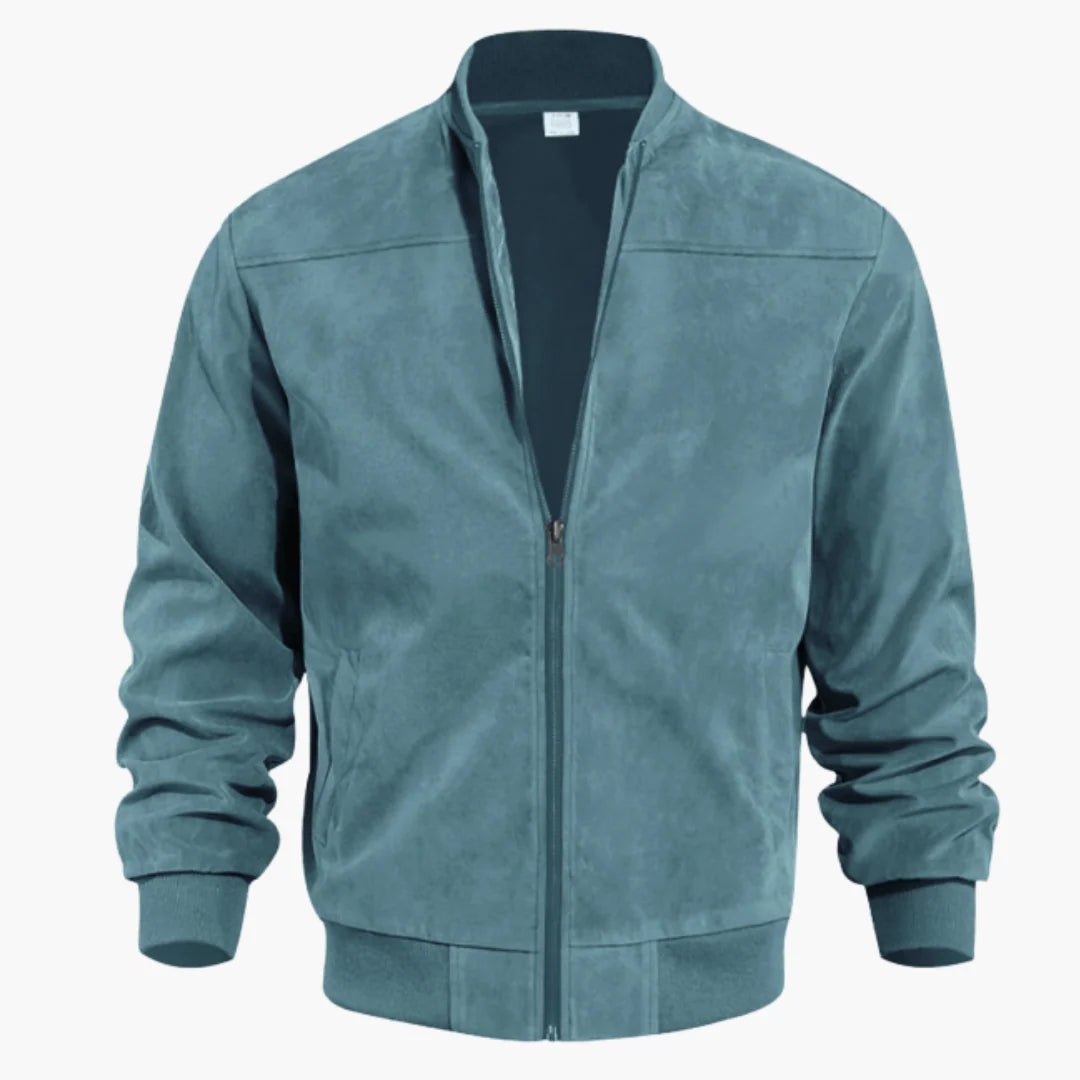 Men's Suede Bomber Jacket | Casual Zip-Up Layer for Everyday Wear 7