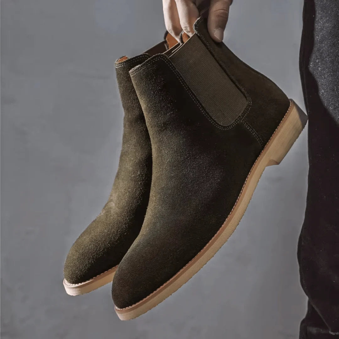 Men's Suede Chelsea Boots | Classic Slip-On Ankle Footwear 6
