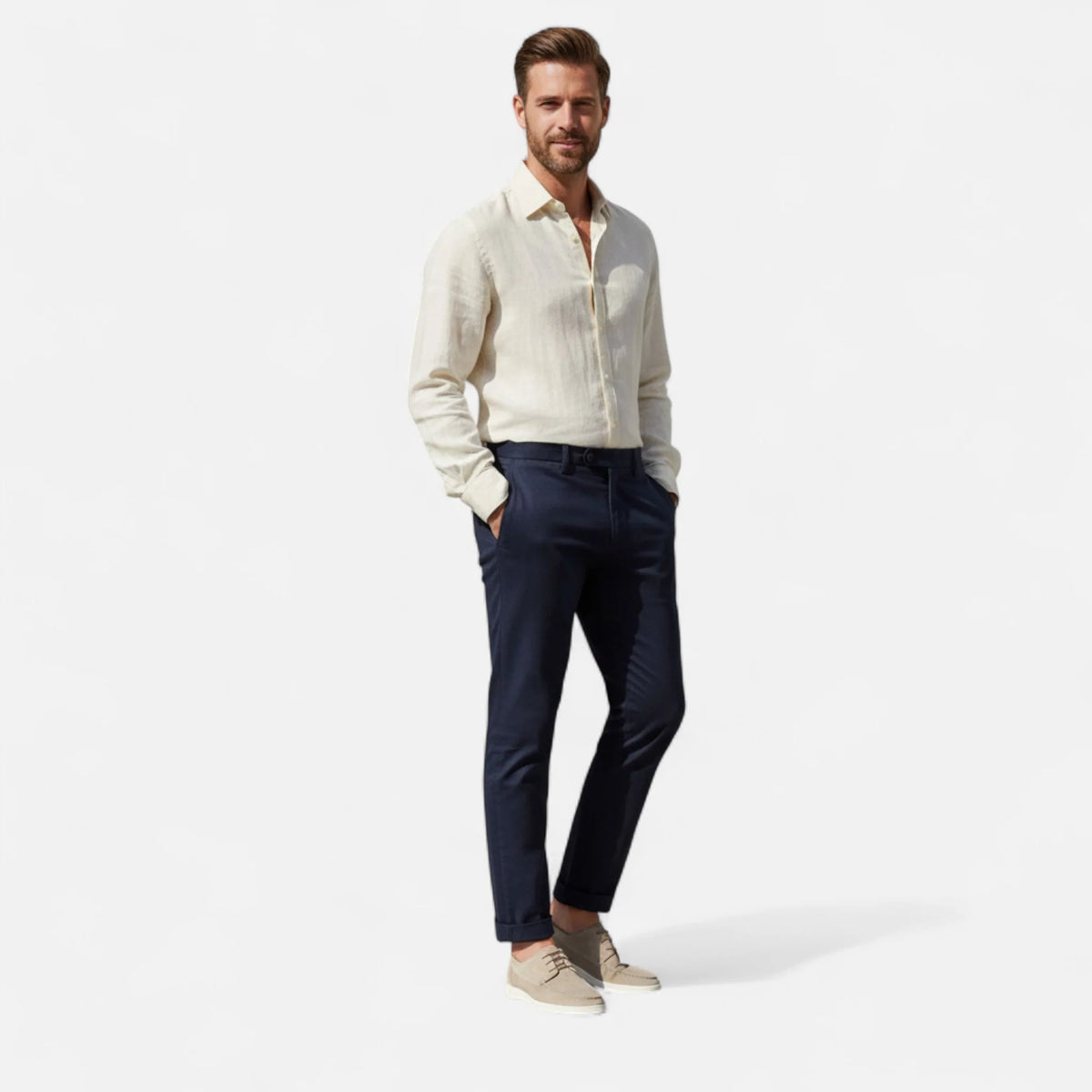 Men's Suede Lace-Up Shoes | Classic Everyday Footwear for Comfort 1