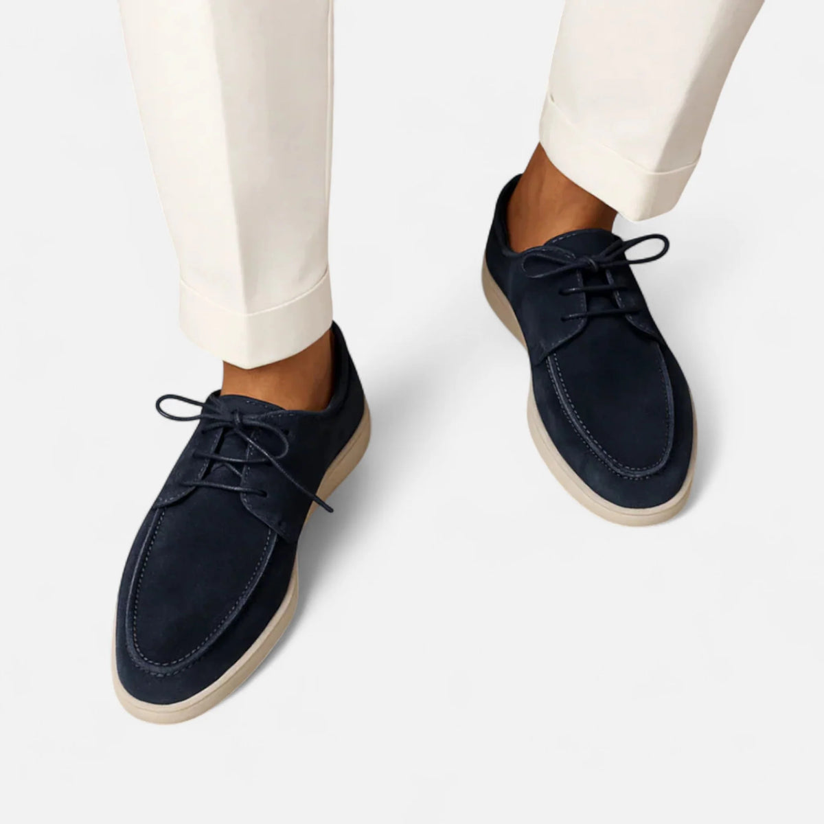 Men's Suede Lace-Up Shoes | Classic Everyday Footwear for Comfort 4