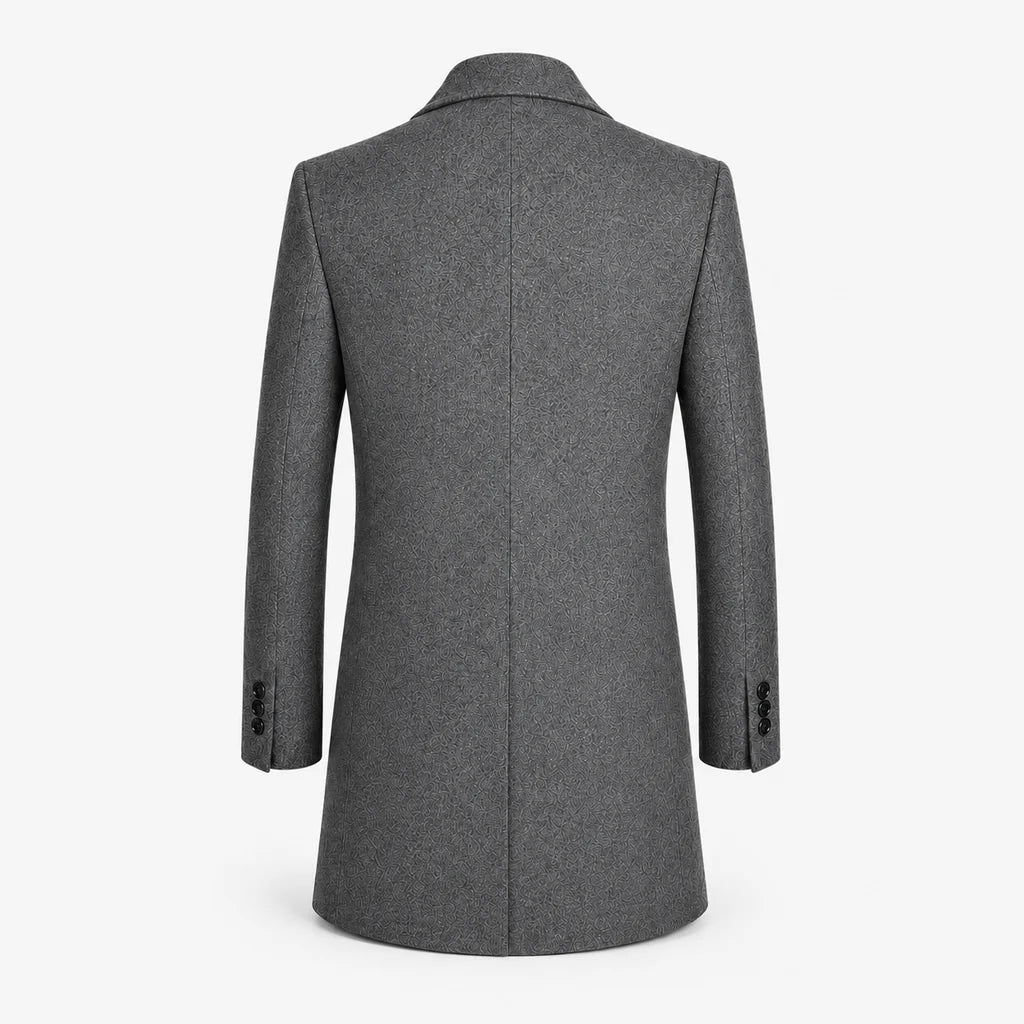 Men's Tweed Coat | Mid-Length Tailored Jacket for Business Wear 1