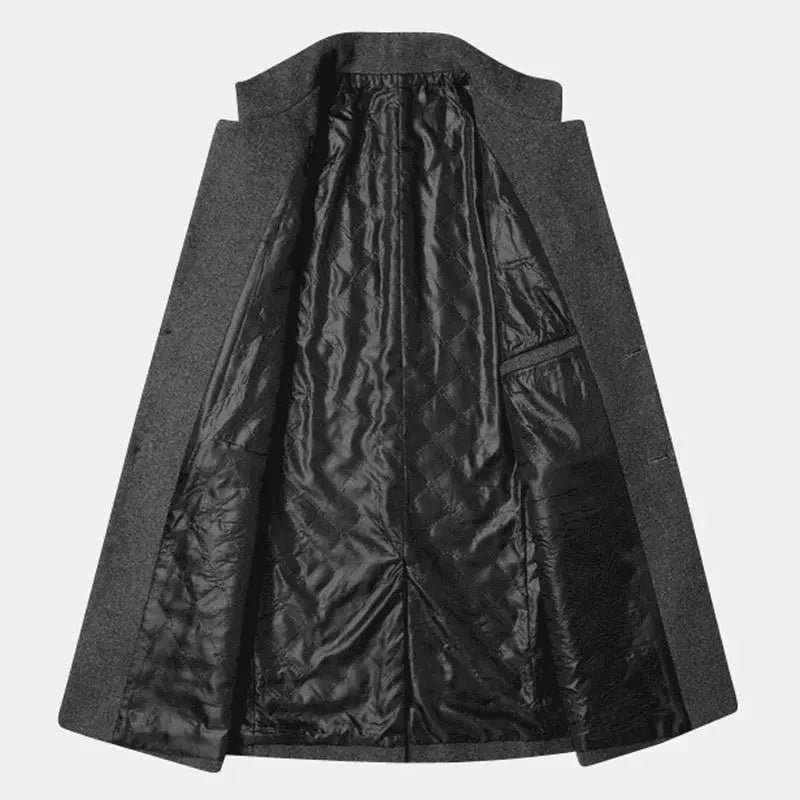 Men's Tweed Coat | Mid-Length Tailored Jacket for Business Wear 2