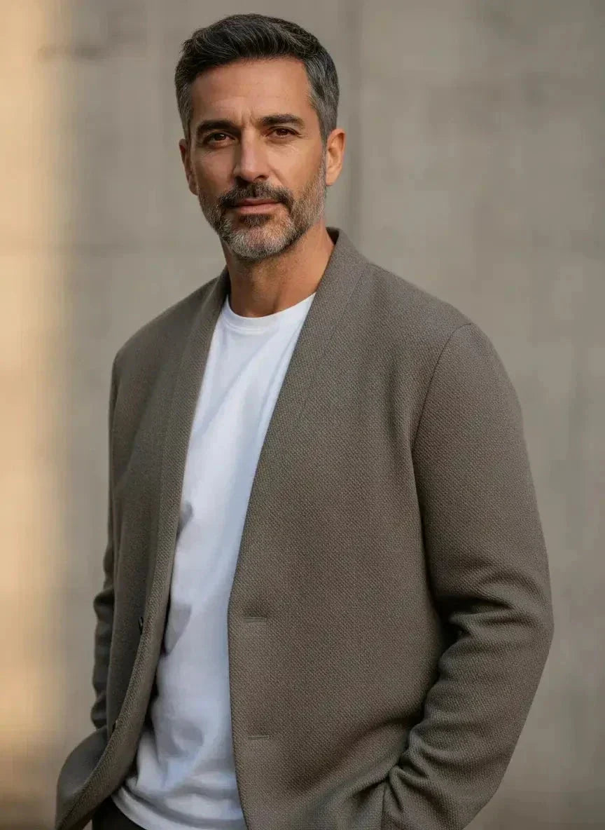 Men's Unstructured Blazer Jacket | Relaxed Smart Casual Layer 1