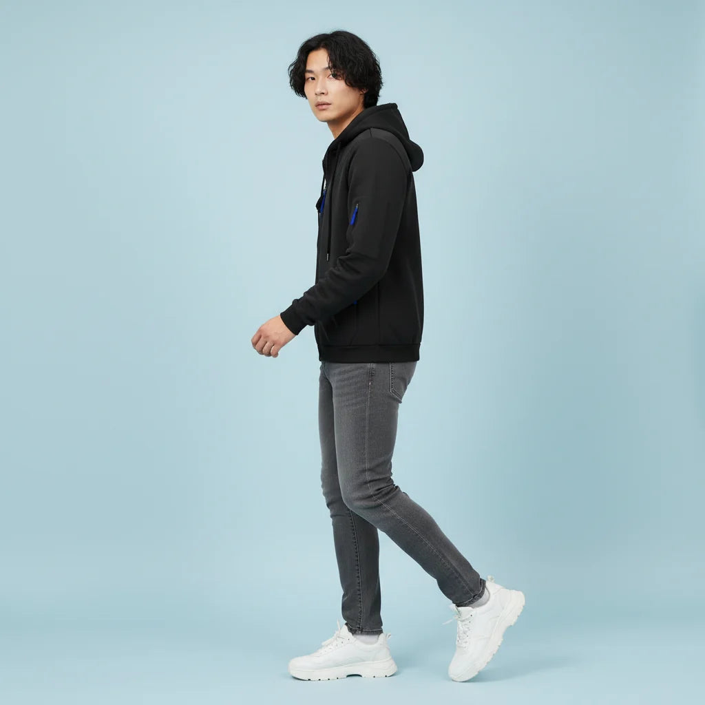 Men's Utility Jacket | Hooded Zip-Up with Multi Pockets 6