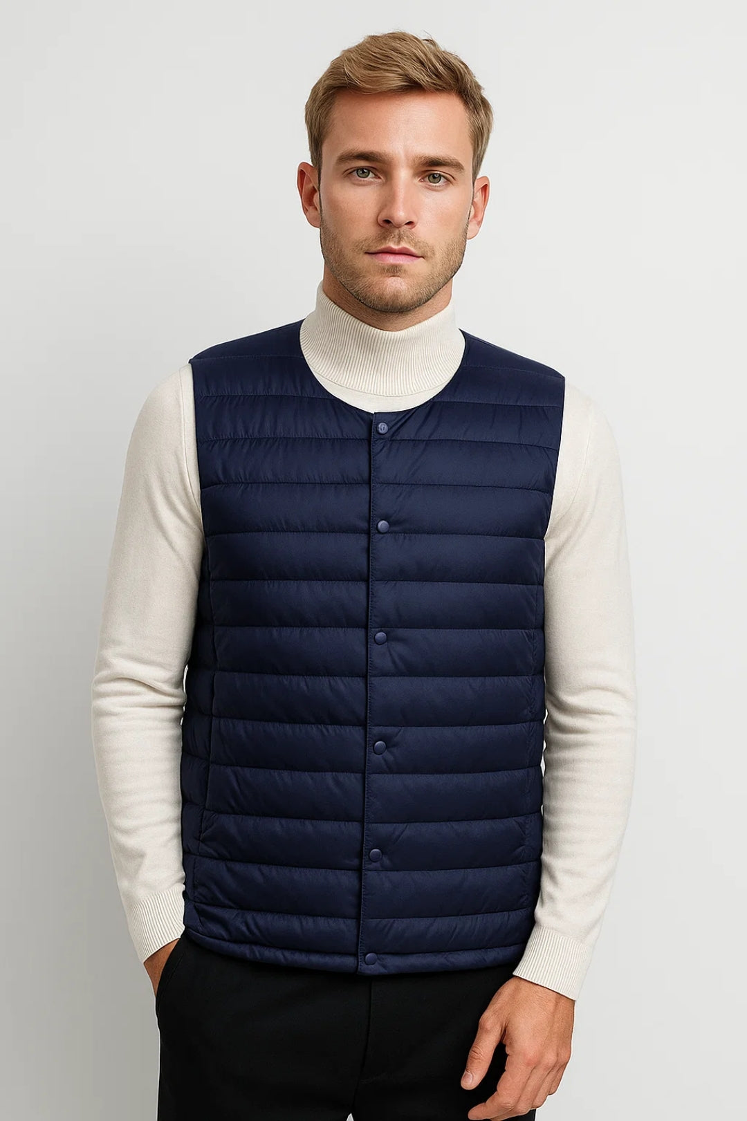 Men's Vest | Lightweight Quilted Padded Sleeveless Jacket 0