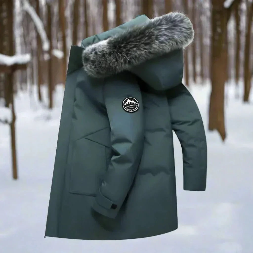 Men's Water-Repellent Parka | Long Hooded Winter Coat 2