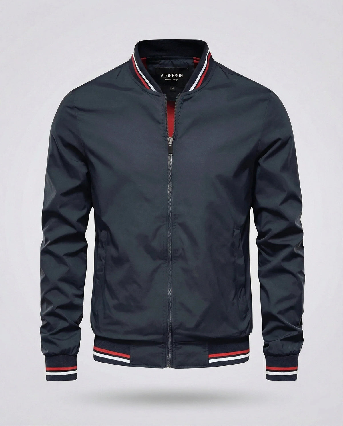 Men's Water-Resistant Nylon Bomber Jacket | Lightweight Breathable Layer 1
