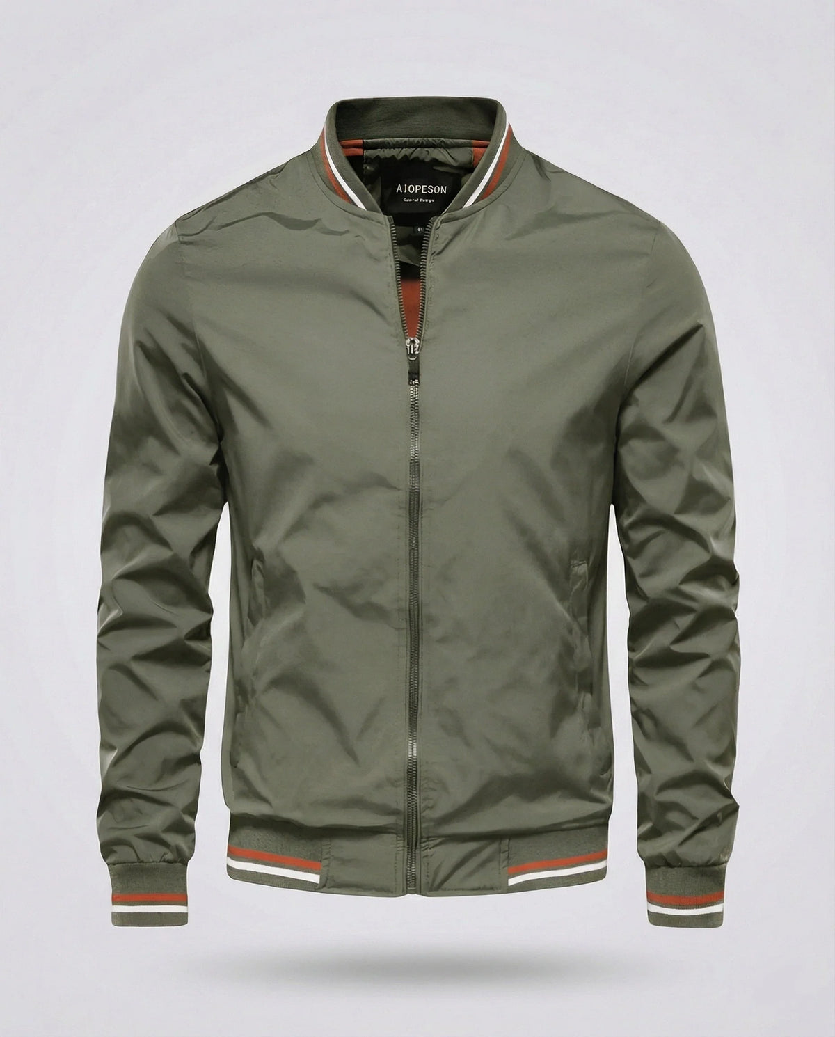 Men's Water-Resistant Nylon Bomber Jacket | Lightweight Breathable Layer 2