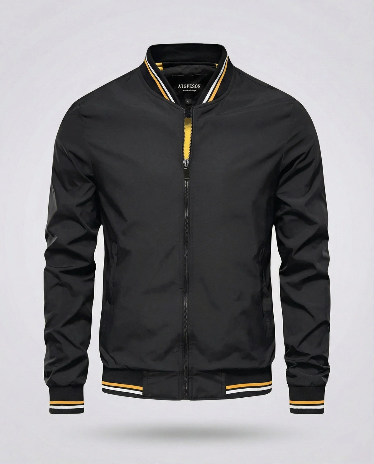 Men's Water-Resistant Nylon Bomber Jacket | Lightweight Breathable Layer 3