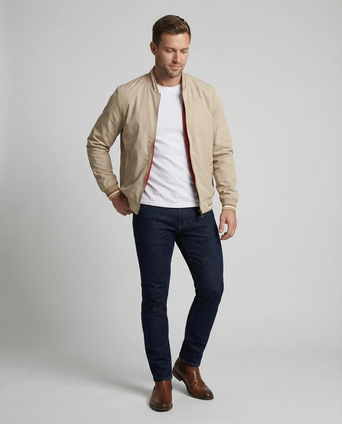 Men's Water-Resistant Nylon Bomber Jacket | Lightweight Breathable Layer 5